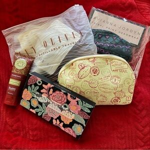 Travel Essentials Including Luggage Tags and TSA Approved Containers NEW